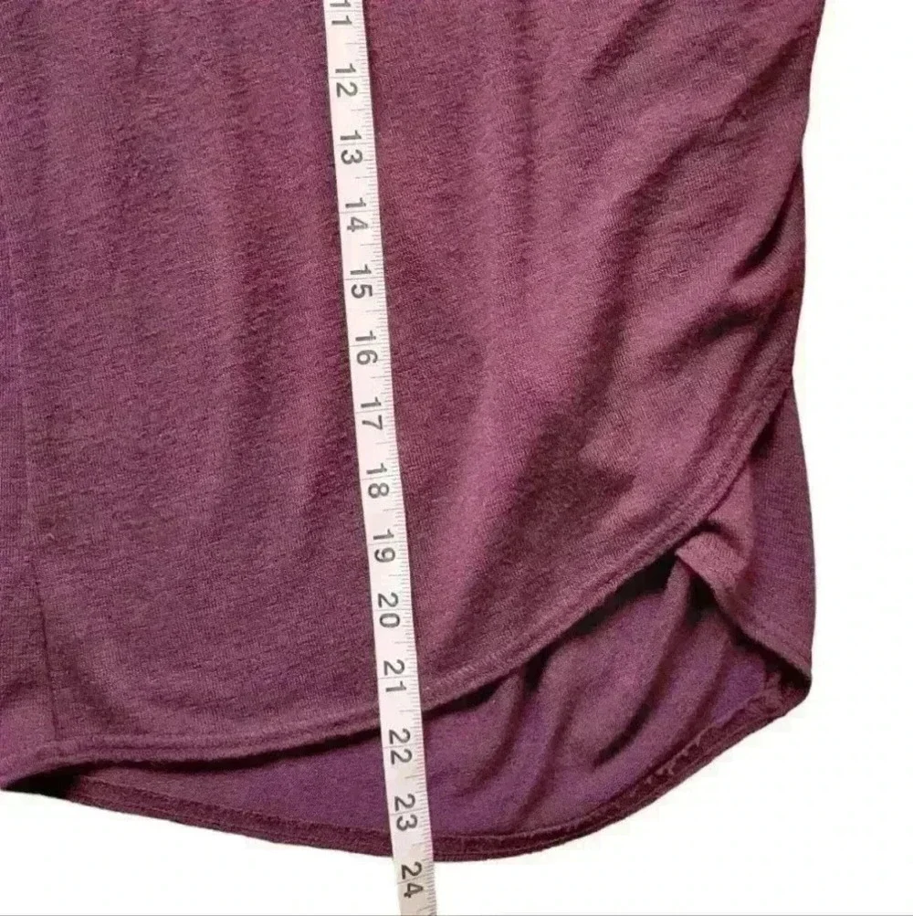 Wilfred free burgundy jersey side ruched pencil skirt small